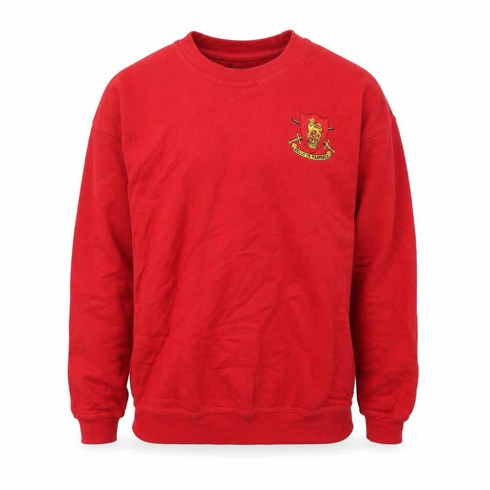 Orn Mens Red Round Neck  Cotton Pullover Jumper Size S