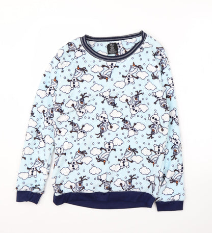 Preloved Primark Womens Blue Round Neck  Polyester Pullover Jumper Size 6   - Frozen - Front
