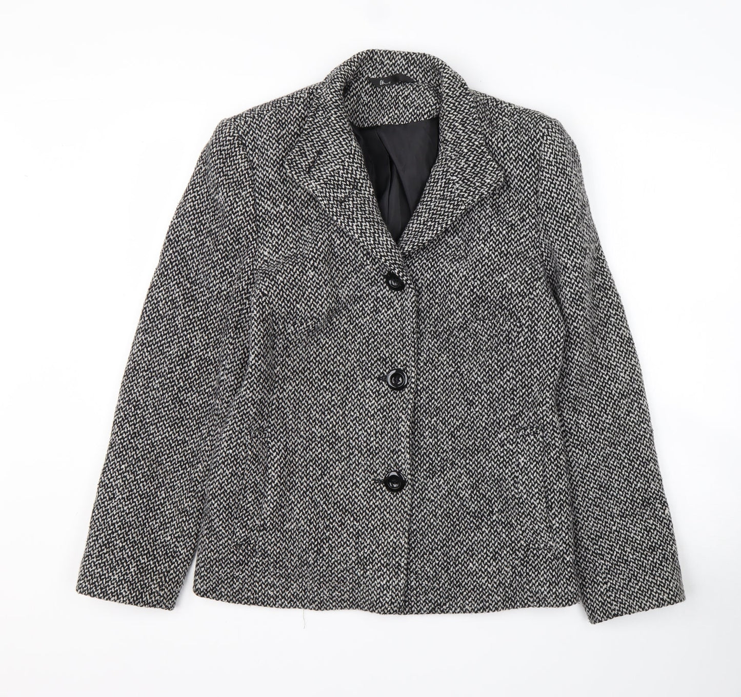 BHS Womens Black   Jacket Blazer Size 14  Button