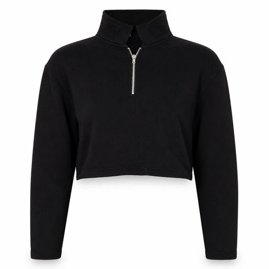 Boohoo Womens Black High Neck  Cotton Pullover Jumper Size 8