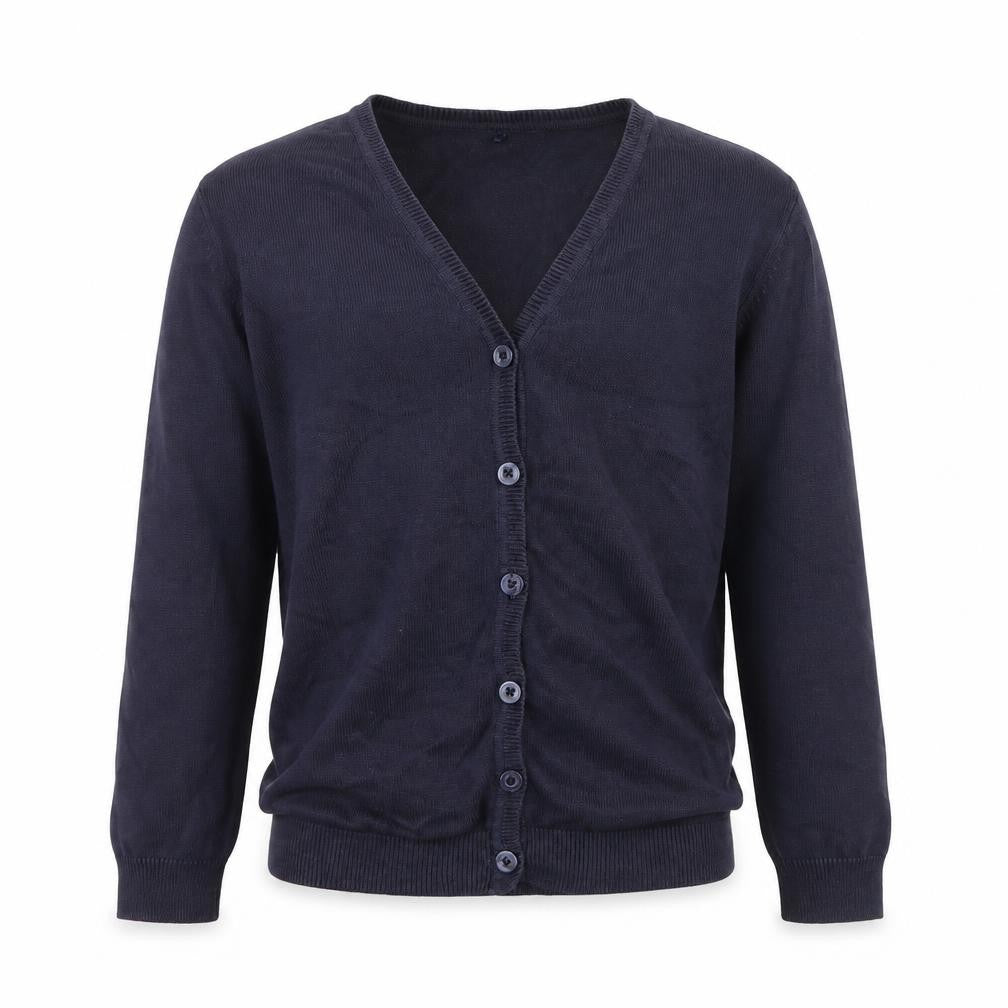 George Girls Blue V-Neck  Cotton Cardigan Jumper Size 9 Years  Button