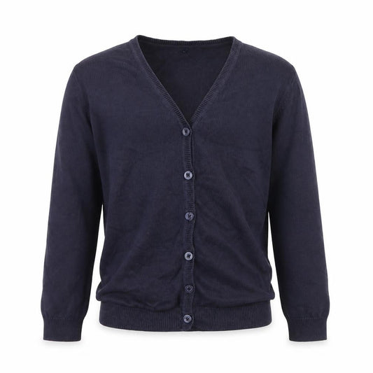 George Girls Blue V-Neck  Cotton Cardigan Jumper Size 9 Years  Button