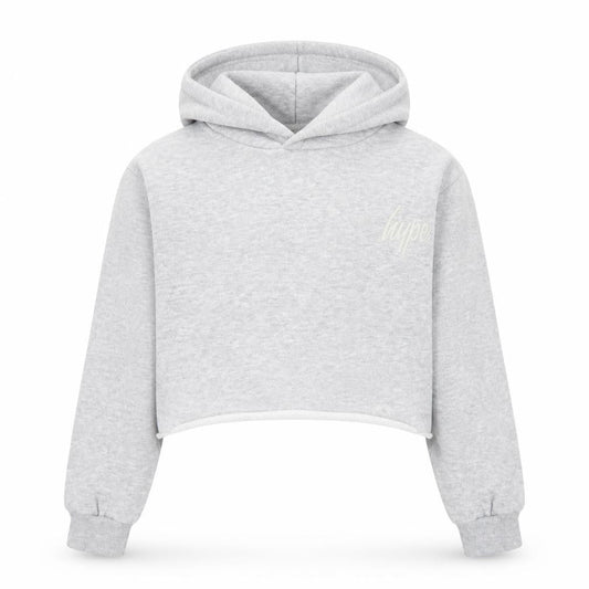 Hype Girls Grey  Cotton Pullover Hoodie Size 11 Years