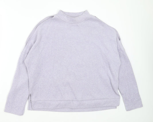 New Look Womens Purple Round Neck  Polyester Pullover Jumper Size M