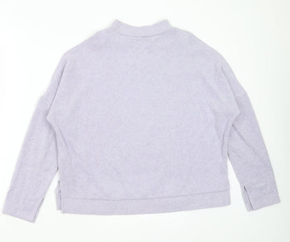 New Look Womens Purple Round Neck  Polyester Pullover Jumper Size M