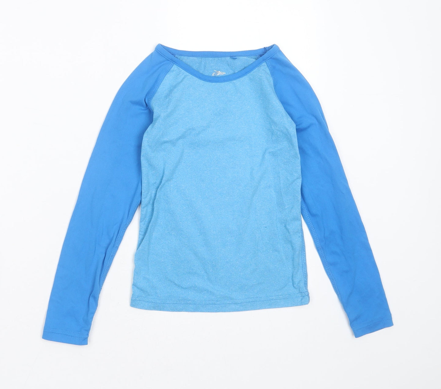 Crane Boys Blue  Polyester Basic T-Shirt Size 7-8 Years Round Neck
