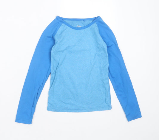 Crane Boys Blue  Polyester Basic T-Shirt Size 7-8 Years Round Neck