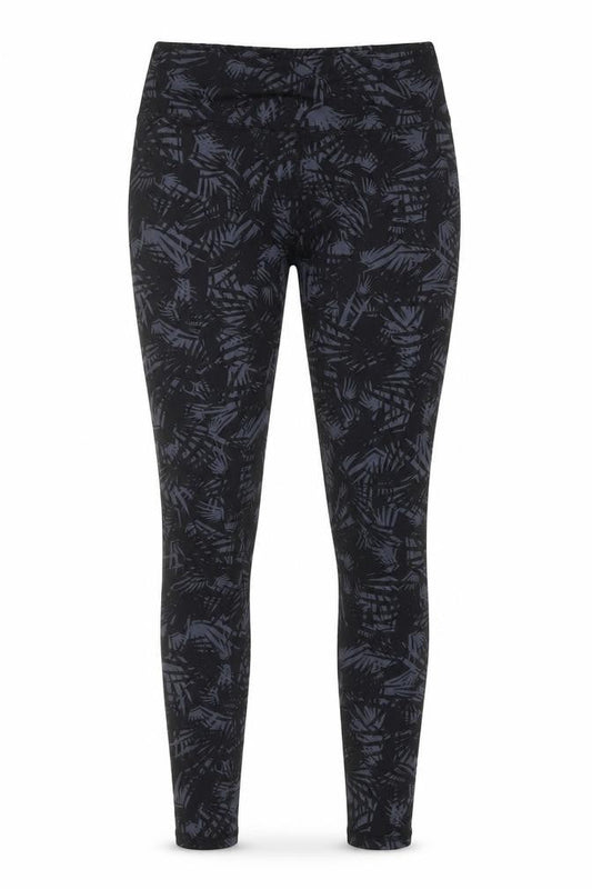Preworn Womens Black Geometric Polyester Compression Leggings Size 28 in L27 in Extra-Slim