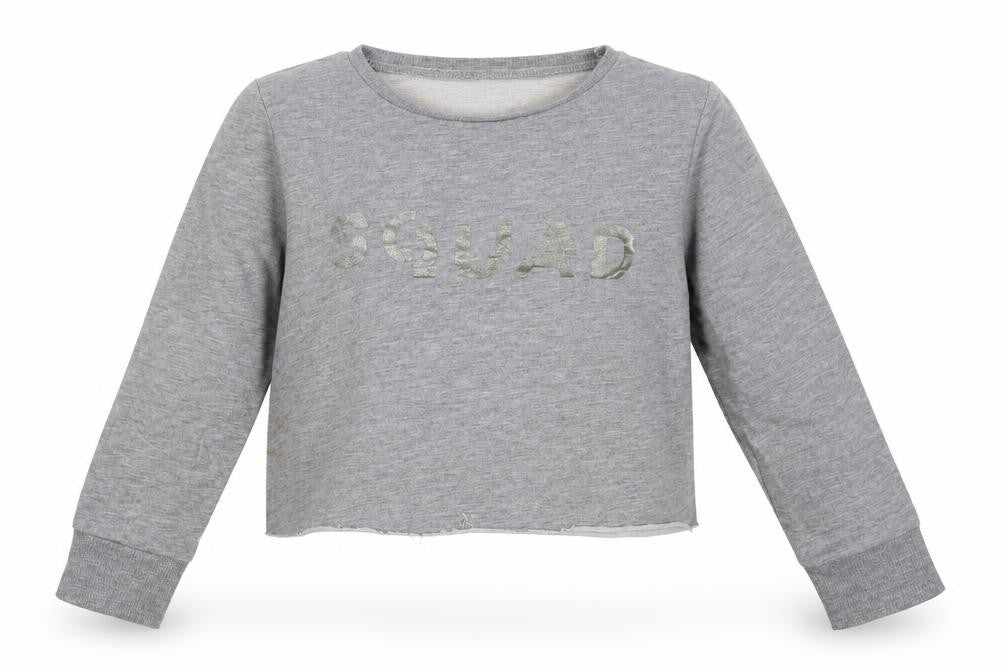Matalan Girls Grey  Cotton Pullover Sweatshirt Size 9 Years
