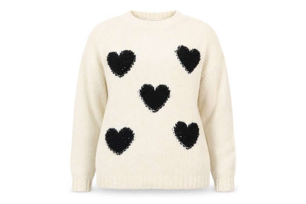 George Womens Ivory Round Neck  Acrylic Pullover Jumper Size M
