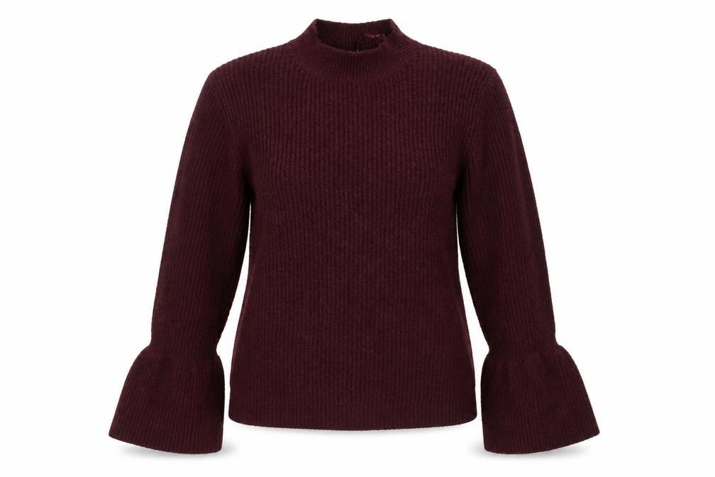 George Womens Red Round Neck  Acrylic Pullover Jumper Size M