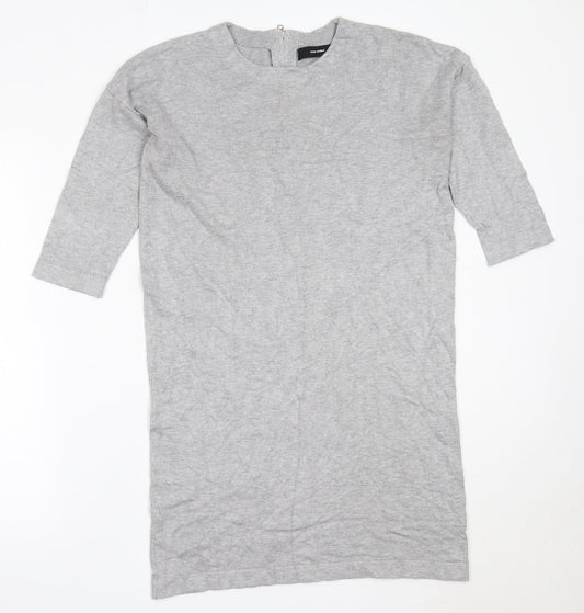 Vera Moda Womens Grey  Viscose Jumper Dress  Size M  Round Neck