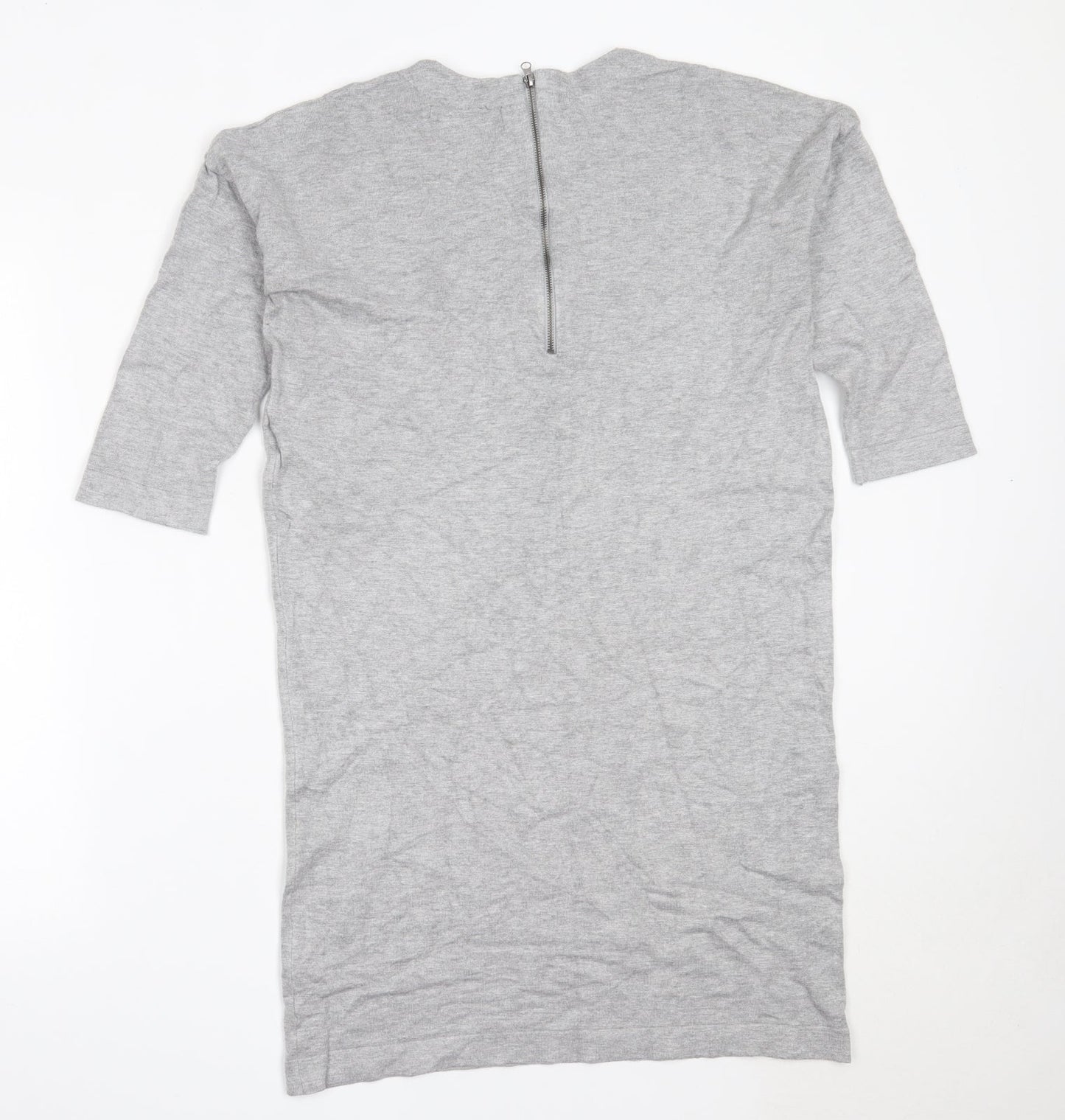 Vera Moda Womens Grey  Viscose Jumper Dress  Size M  Round Neck