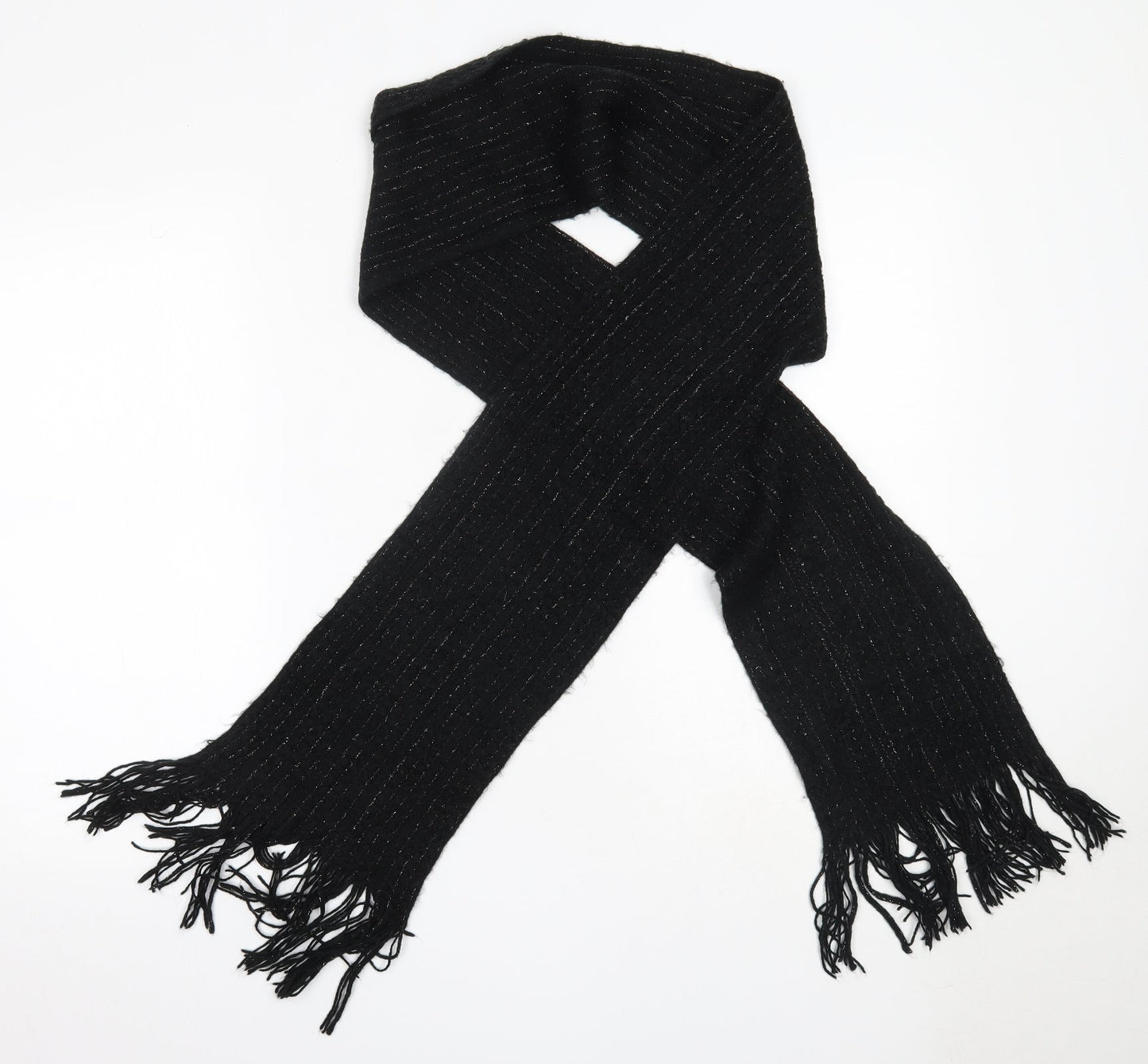 TU Womens Black  Acrylic  Scarf