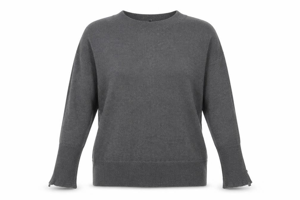 Dorothy Perkins Womens Grey Round Neck  Acrylic Pullover Jumper Size 14