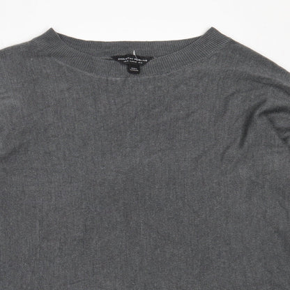 Dorothy Perkins Womens Grey Round Neck  Acrylic Pullover Jumper Size 14