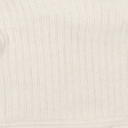 Next Womens Beige Round Neck  Acrylic Pullover Jumper Size M