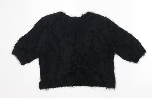 M&S Girls Black   Jacket Coat Size 14 Years