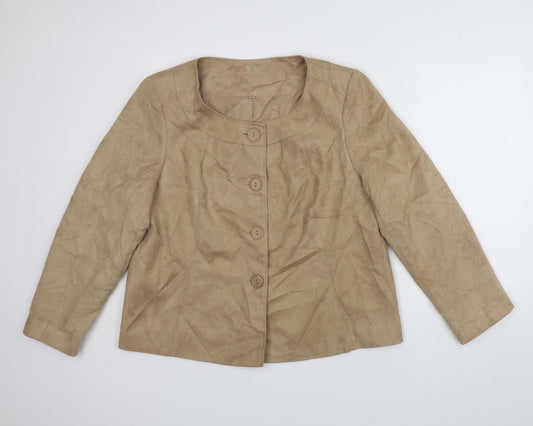 EWM Womens Brown   Jacket Coat Size 18  Button