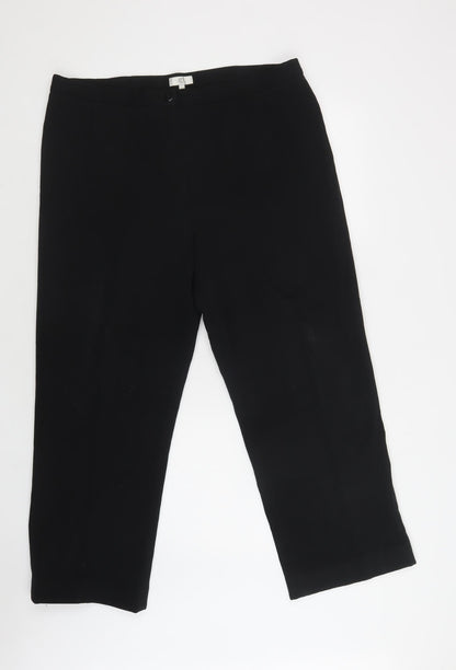 Country Casuals Womens Black Polyester Dress Pants Trousers Size 18 L25 in Regular Button