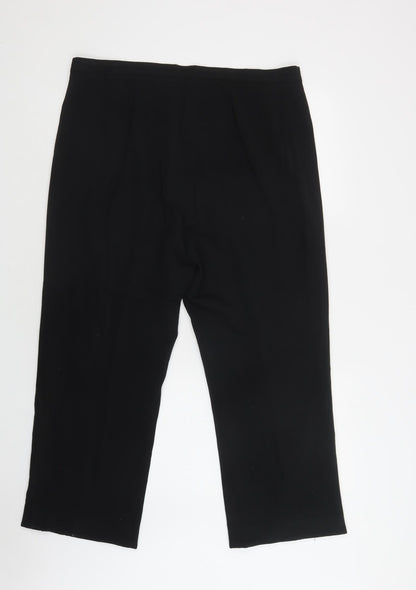 Country Casuals Womens Black Polyester Dress Pants Trousers Size 18 L25 in Regular Button