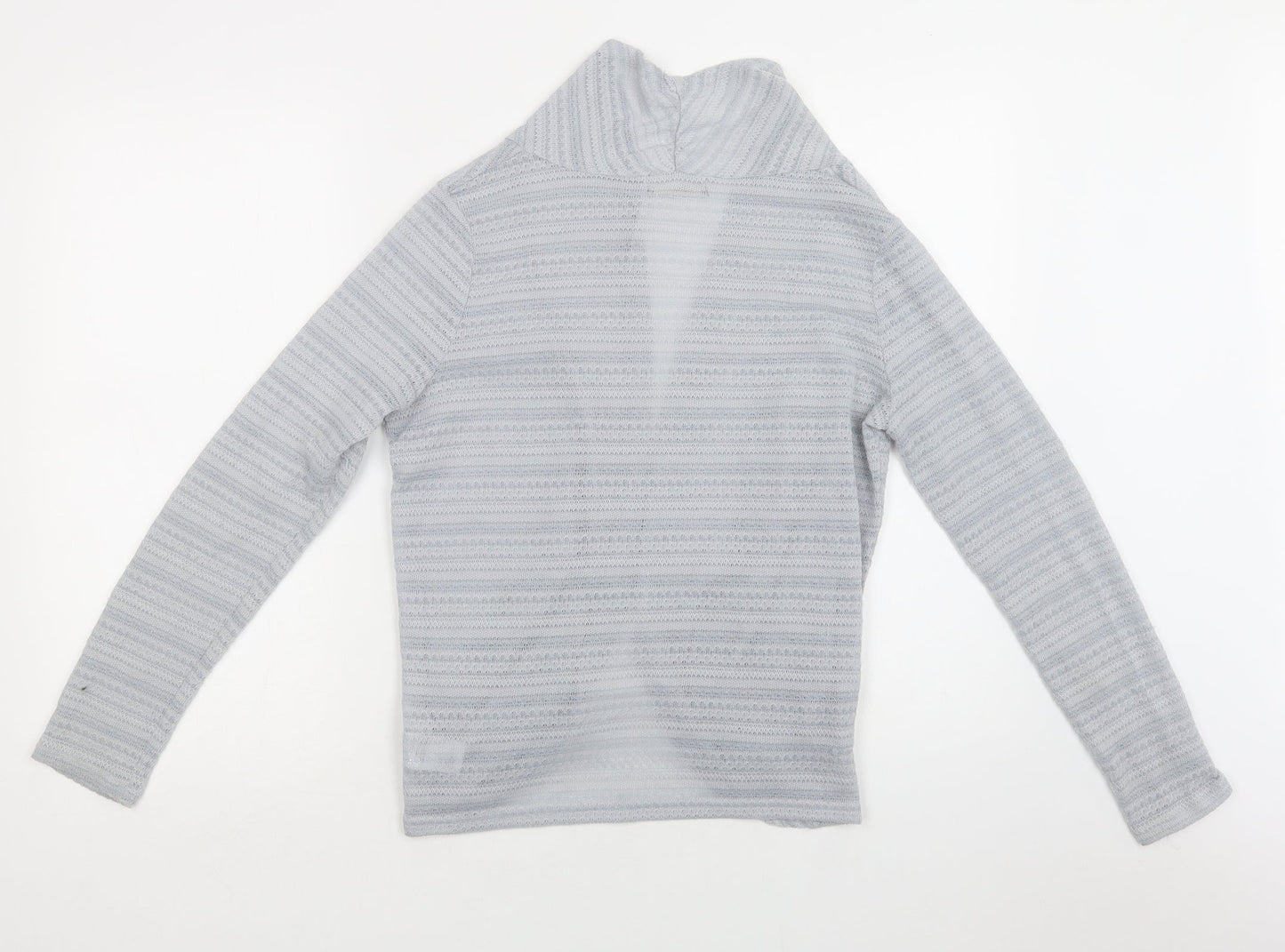 Oasis Womens Blue Collared  Polyester Cardigan Jumper Size S