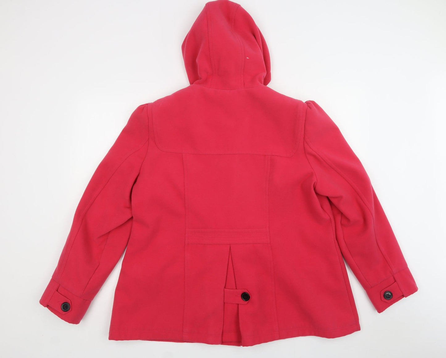 NEXT Womens Pink   Pea Coat Coat Size L  Zip