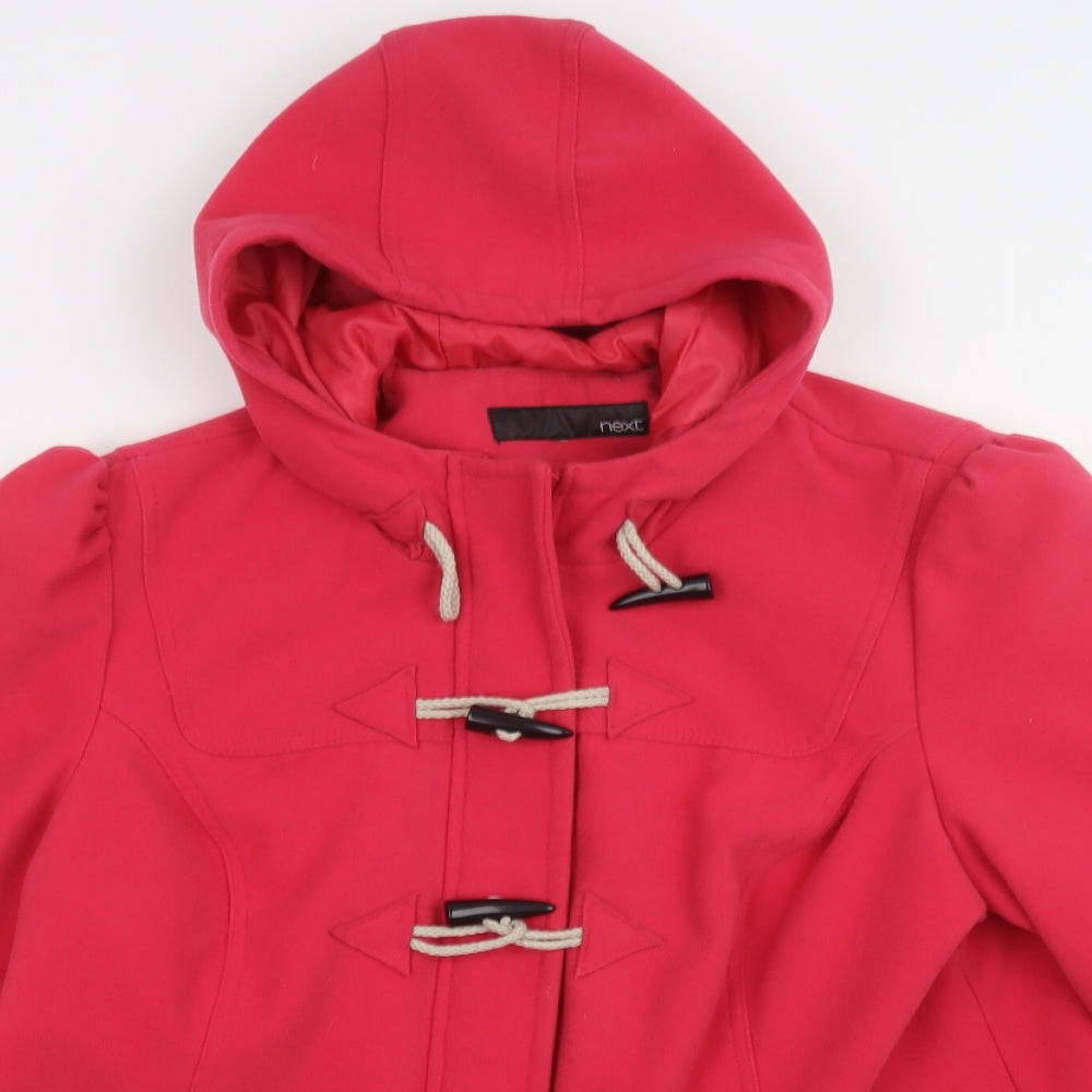NEXT Womens Pink   Pea Coat Coat Size L  Zip