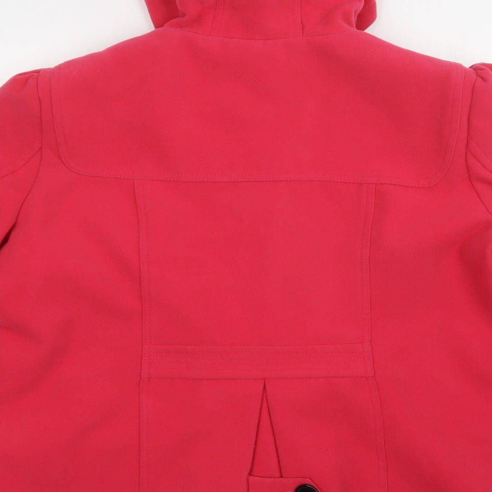 NEXT Womens Pink   Pea Coat Coat Size L  Zip