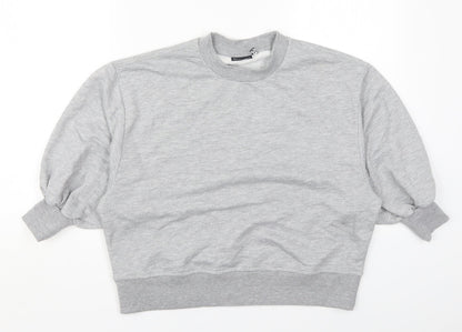 ASOS Womens Grey  Cotton Pullover Sweatshirt Size 8  Pullover