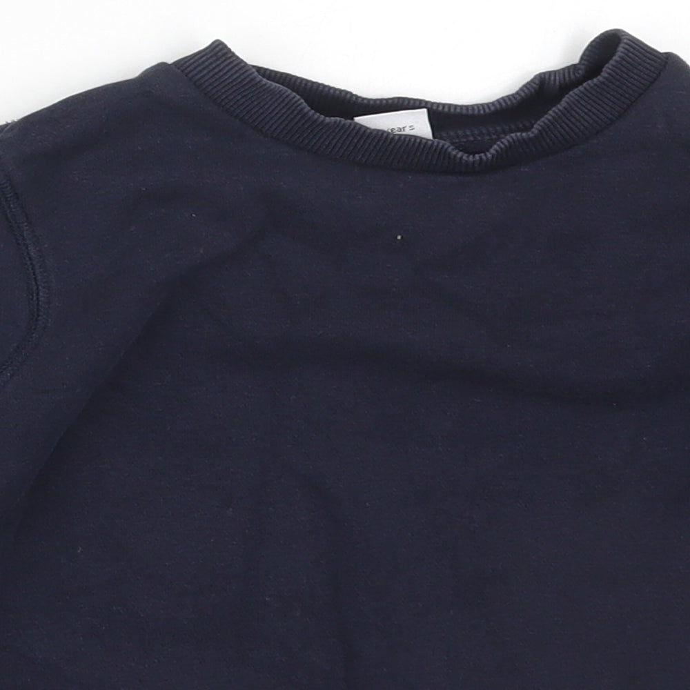 TU Boys Blue  Cotton Pullover Sweatshirt Size 3 Years  Pullover