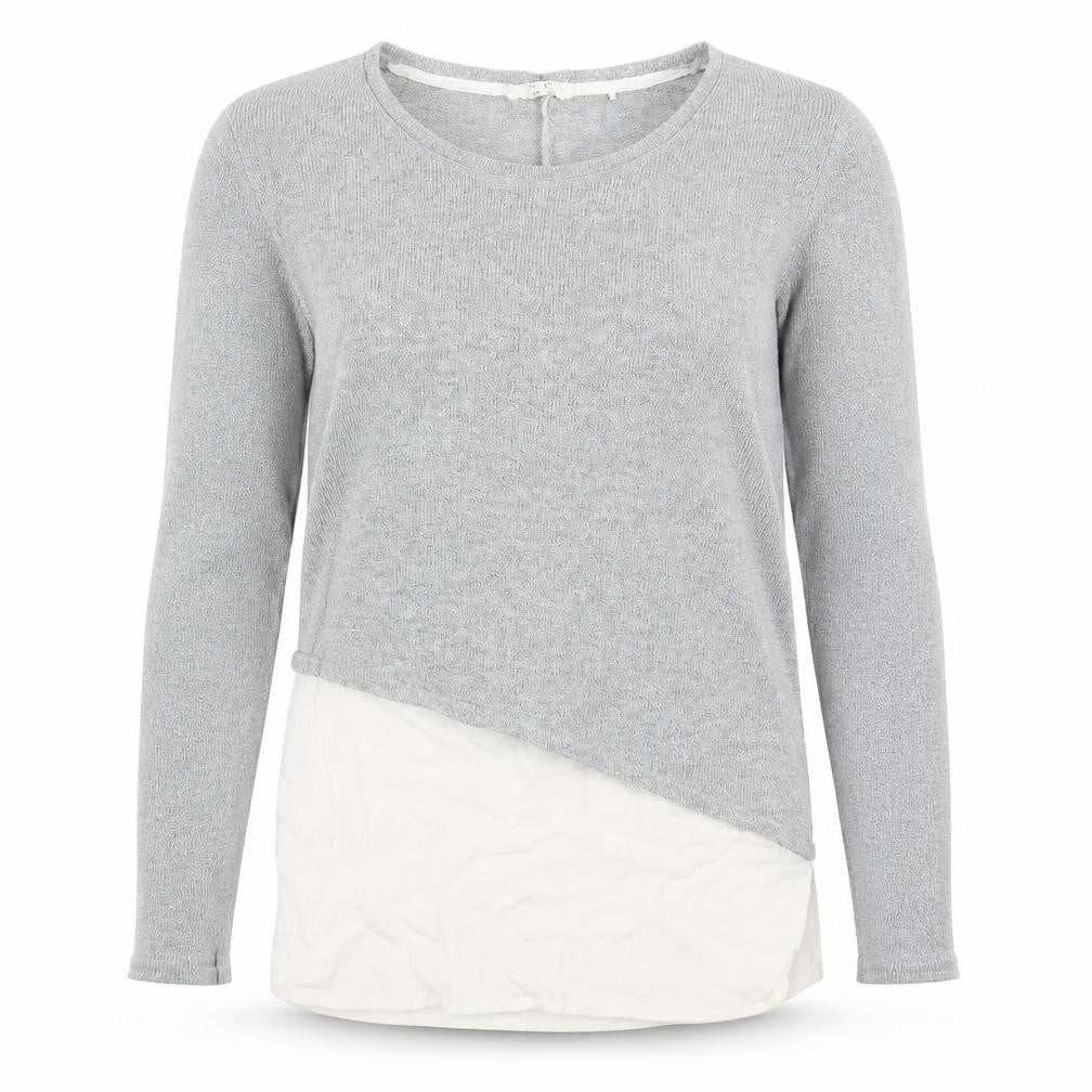 Nex Womens Silver Round Neck  Viscose Pullover Jumper Size 8