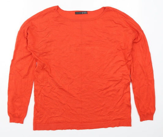 Atmosphere Womens Red Round Neck  Viscose Pullover Jumper Size 14
