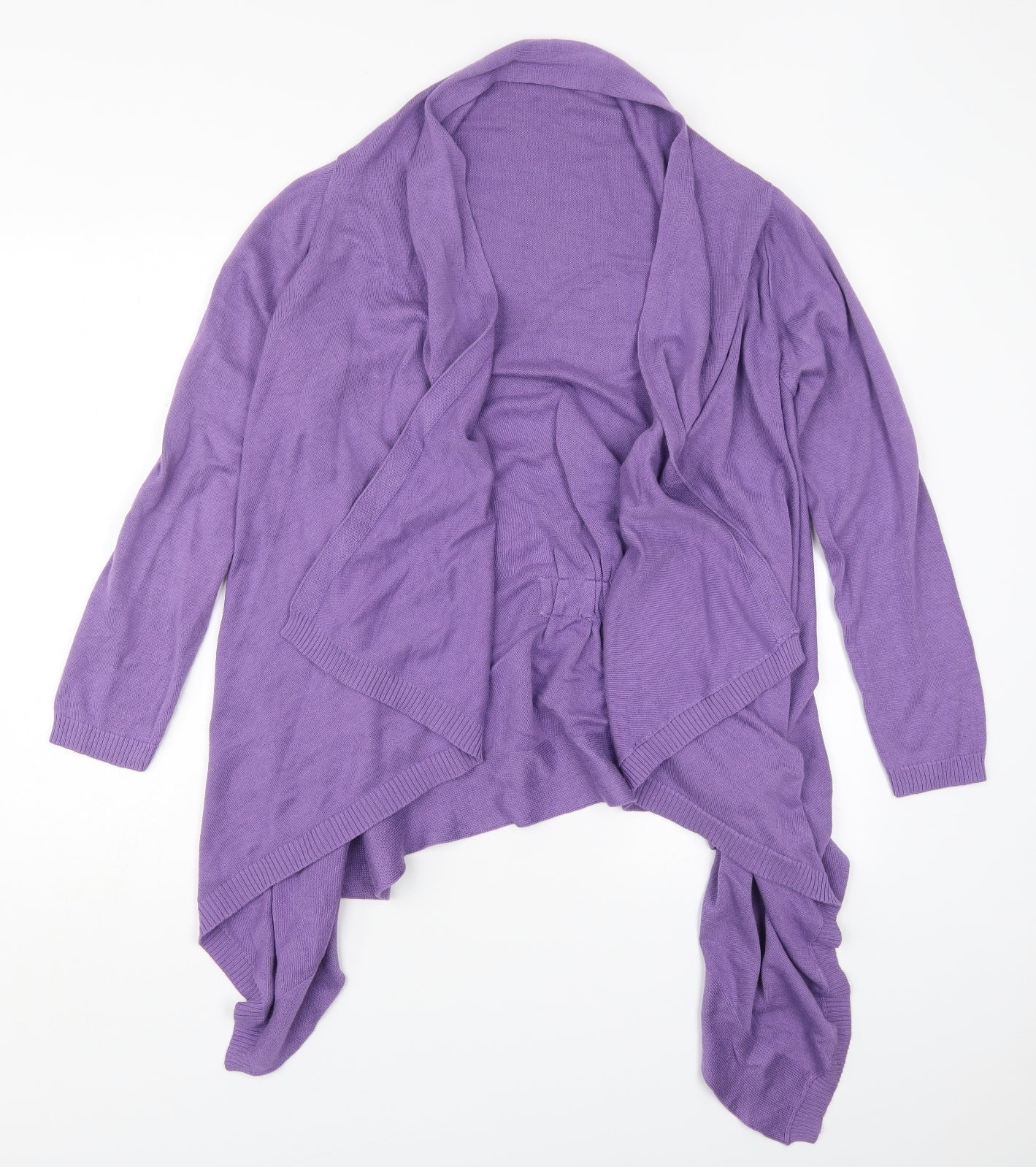 Bonmarché Womens Purple V-Neck  Viscose Cardigan Jumper Size S
