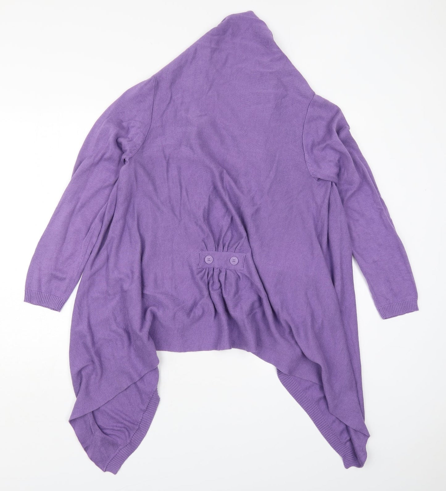 Bonmarché Womens Purple V-Neck  Viscose Cardigan Jumper Size S