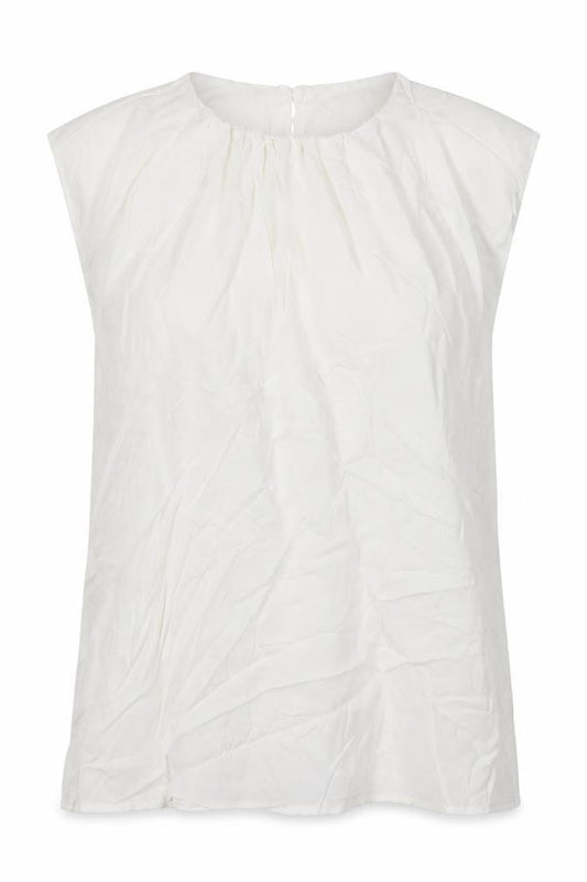 AX Paris Womens White  Polyester Basic Tank Size 8 Round Neck