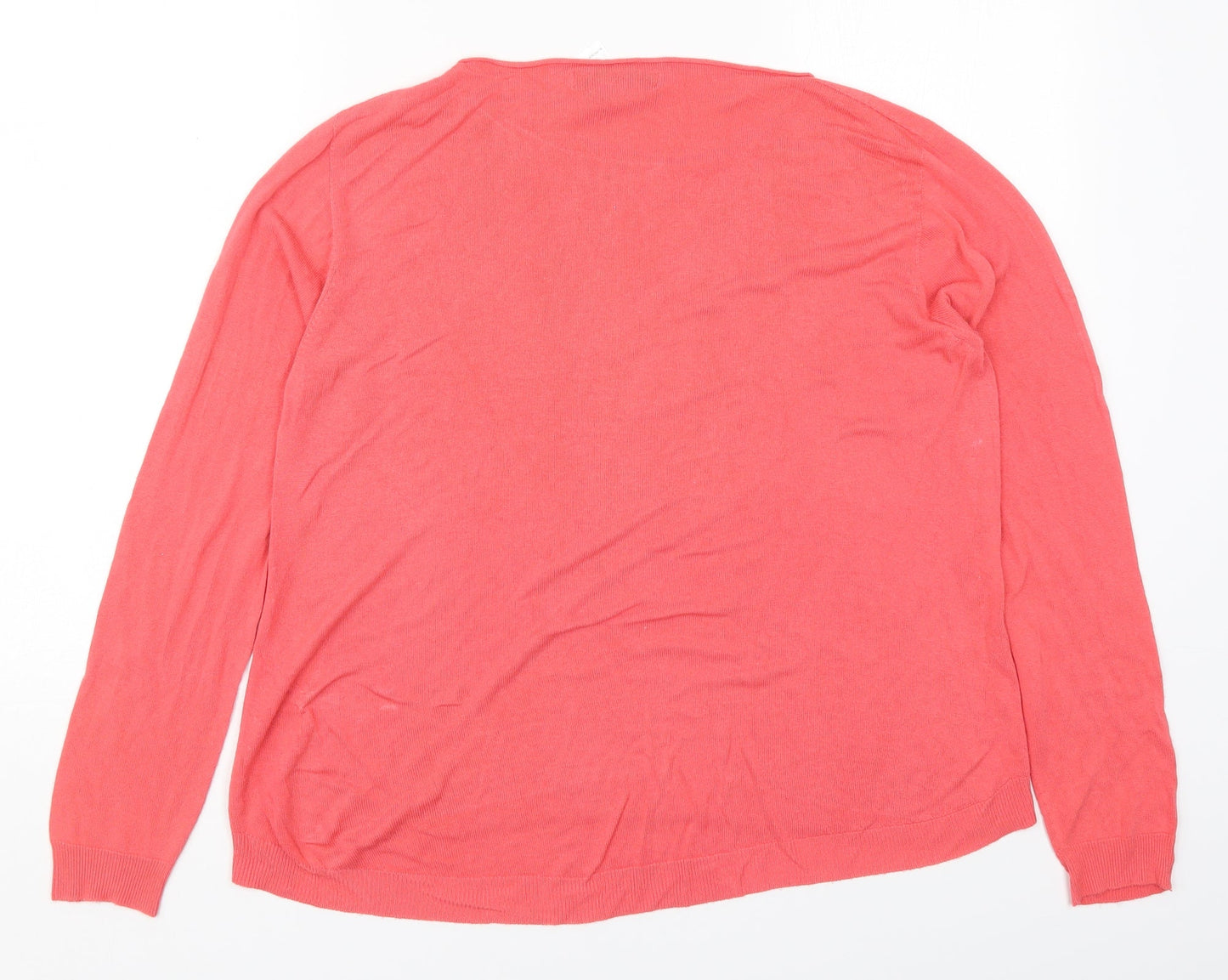 Replay Womens Pink Round Neck  Viscose Pullover Jumper Size M