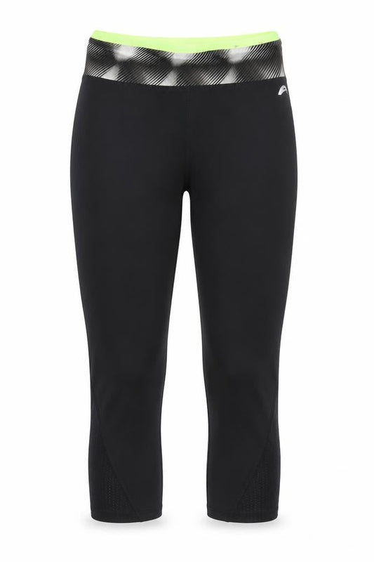 F&F Womens Black  Polyester Cropped Leggings Size 6 L18 in Regular