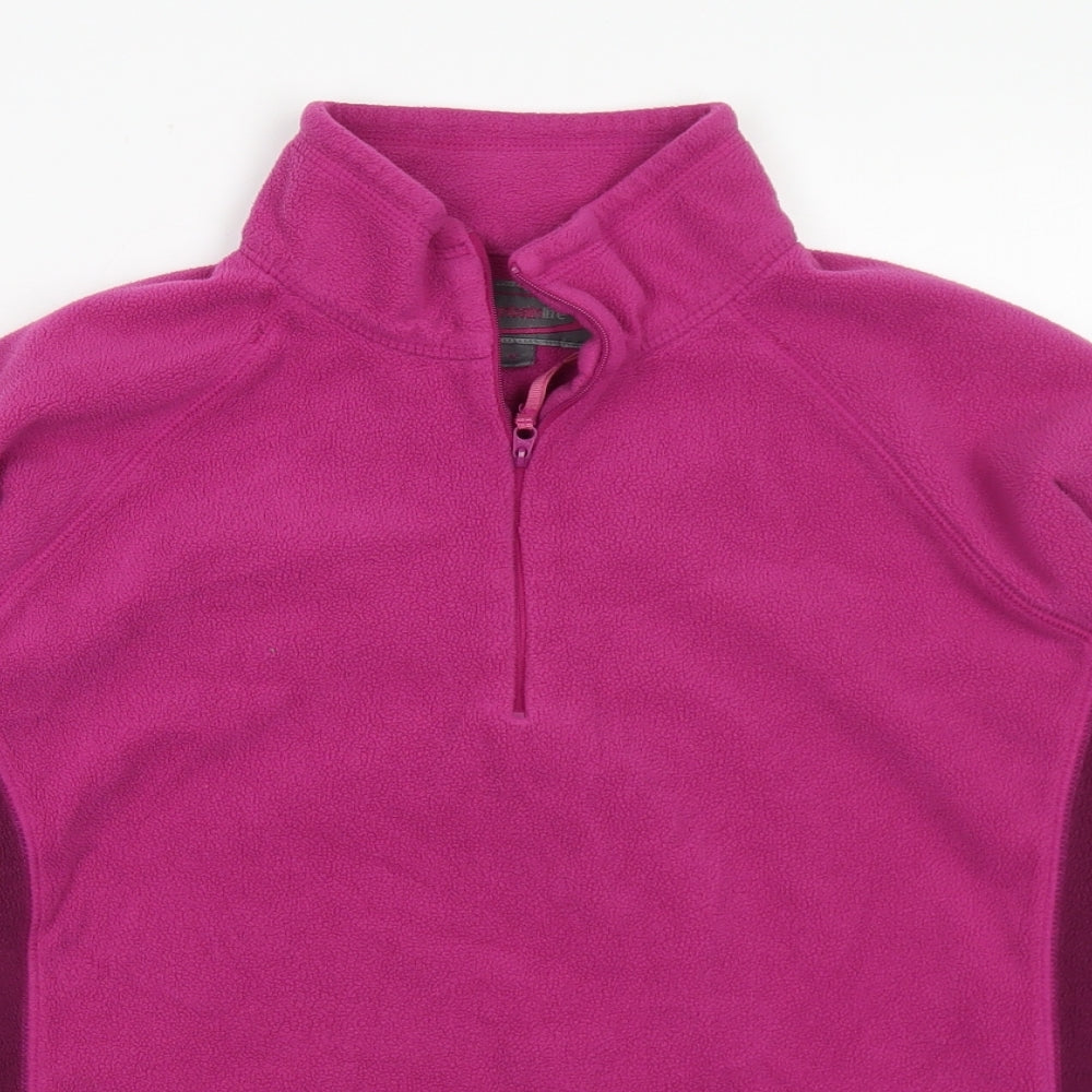 Mountain Life Womens Purple Colourblock Polyester Pullover Sweatshirt Size 12  Zip