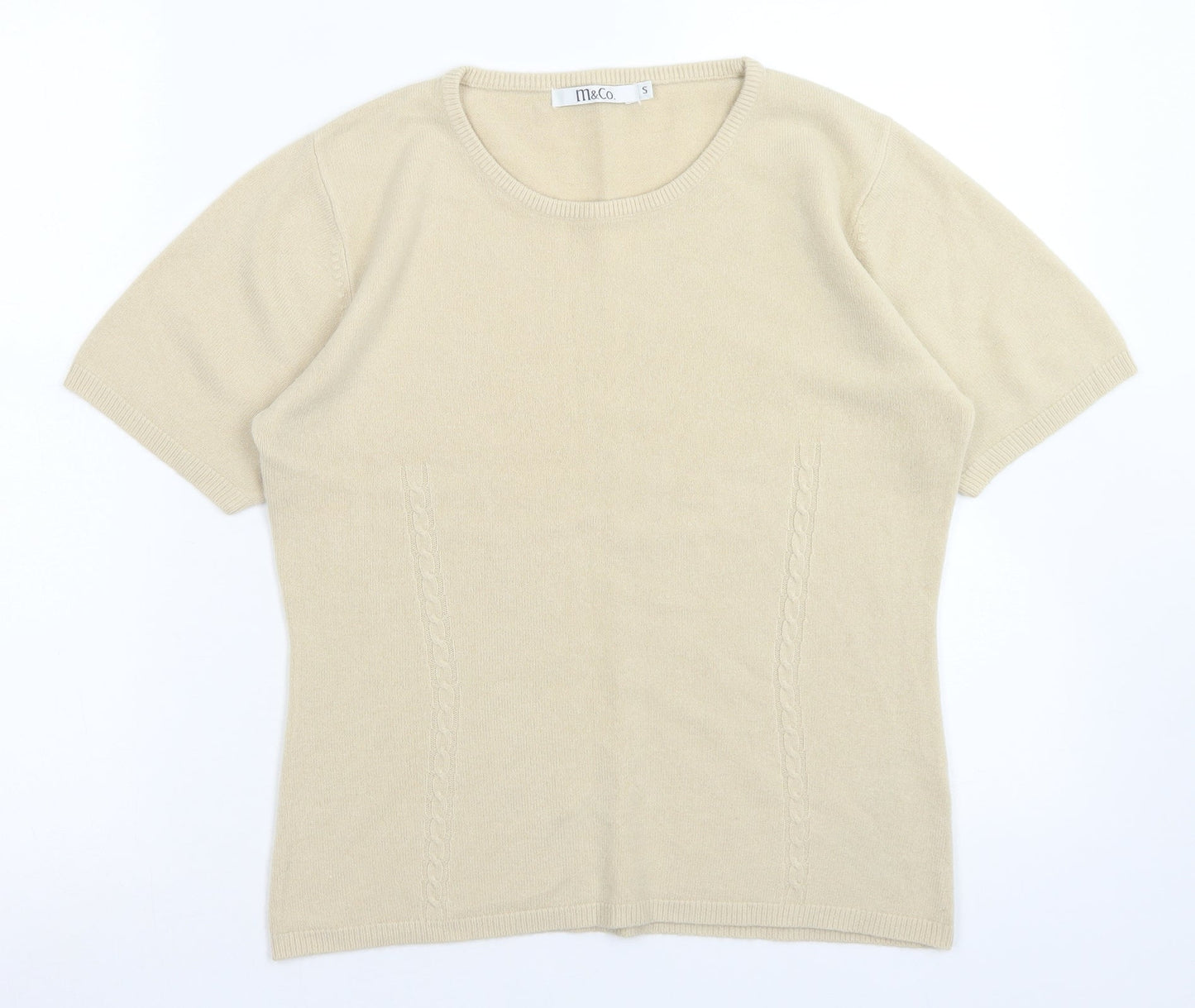 Mackays Womens Brown Crew Neck  Acrylic Pullover Jumper Size S