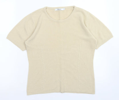 Mackays Womens Brown Crew Neck Acrylic Pullover Jumper Size S