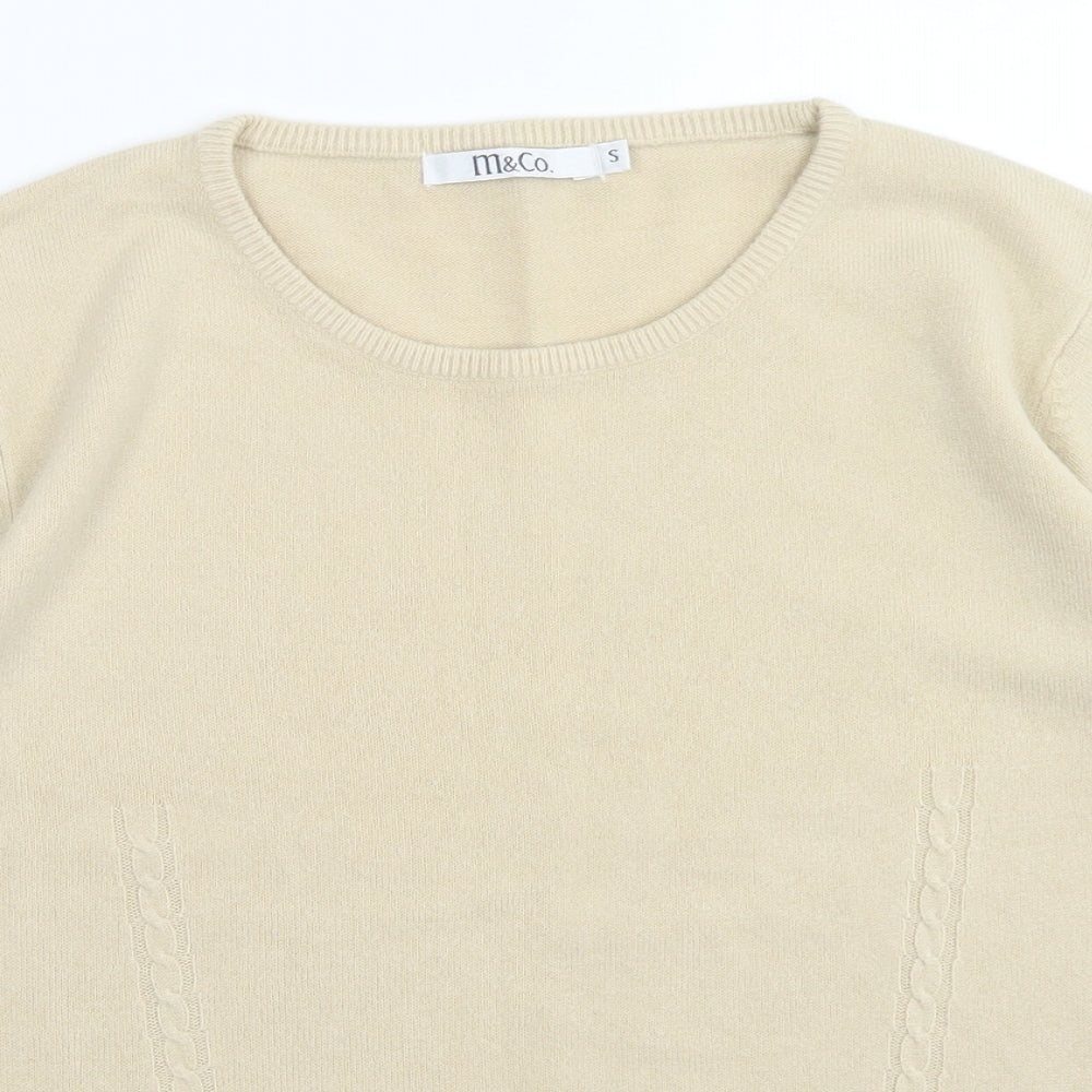 Mackays Womens Brown Crew Neck  Acrylic Pullover Jumper Size S