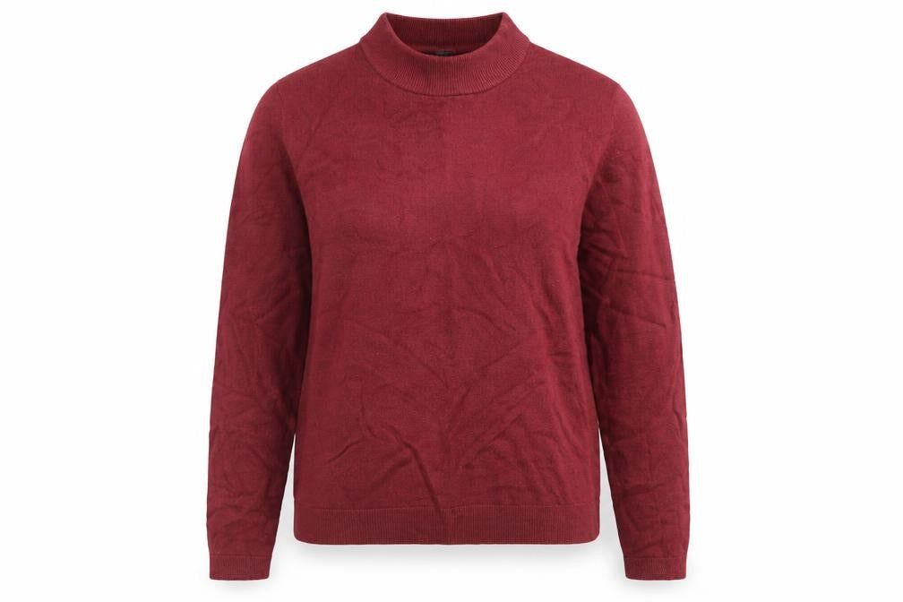 Originals Womens Red Mock Neck  Acrylic Pullover Jumper Size 12