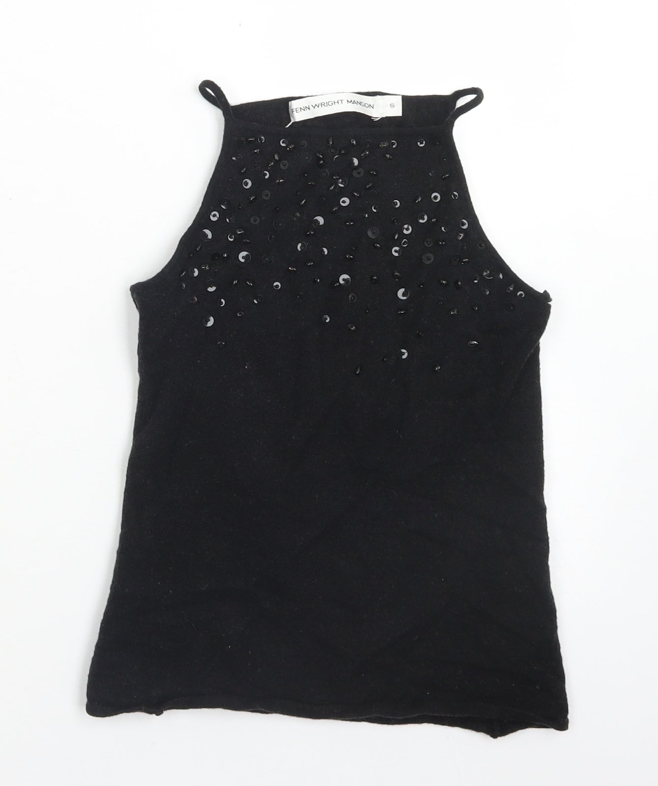 Fenn Wright Manson Womens Grey  Wool Cropped Tank Size S Square Neck