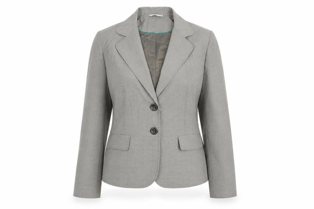 George Womens Grey  Polyester Jacket Blazer Size 14