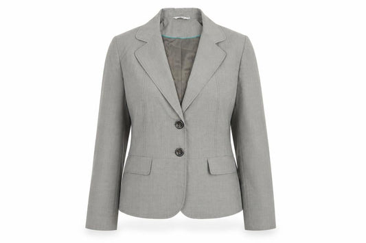 George Womens Grey  Polyester Jacket Blazer Size 14