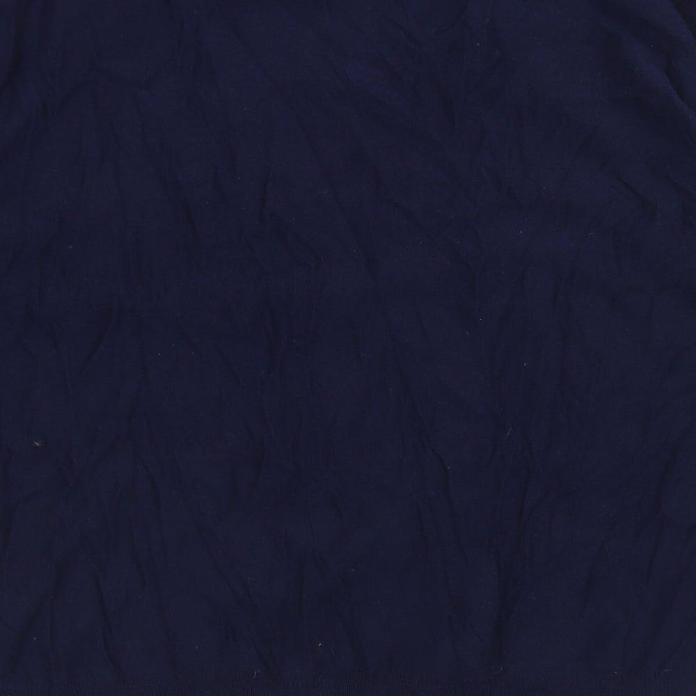 F&F Womens Blue V-Neck  Polyester Pullover Jumper Size 18