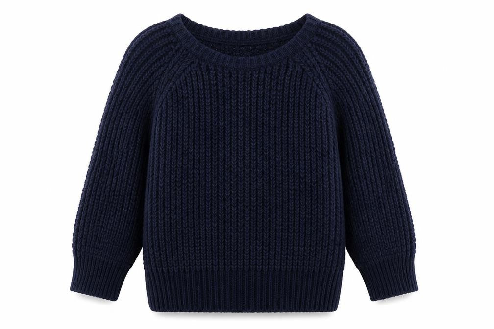 Limited Collection Womens Blue Round Neck  Acrylic Pullover Jumper Size S