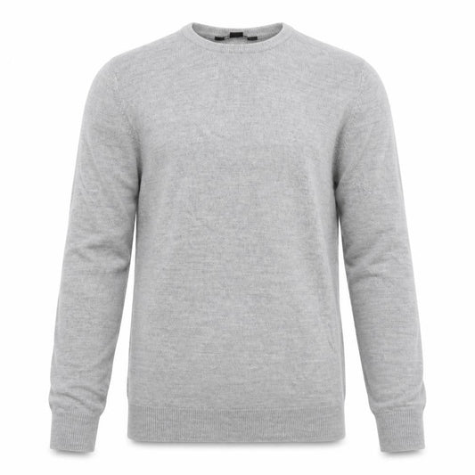 Cedarwood State Mens Grey Crew Neck Acrylic Pullover Jumper Size S