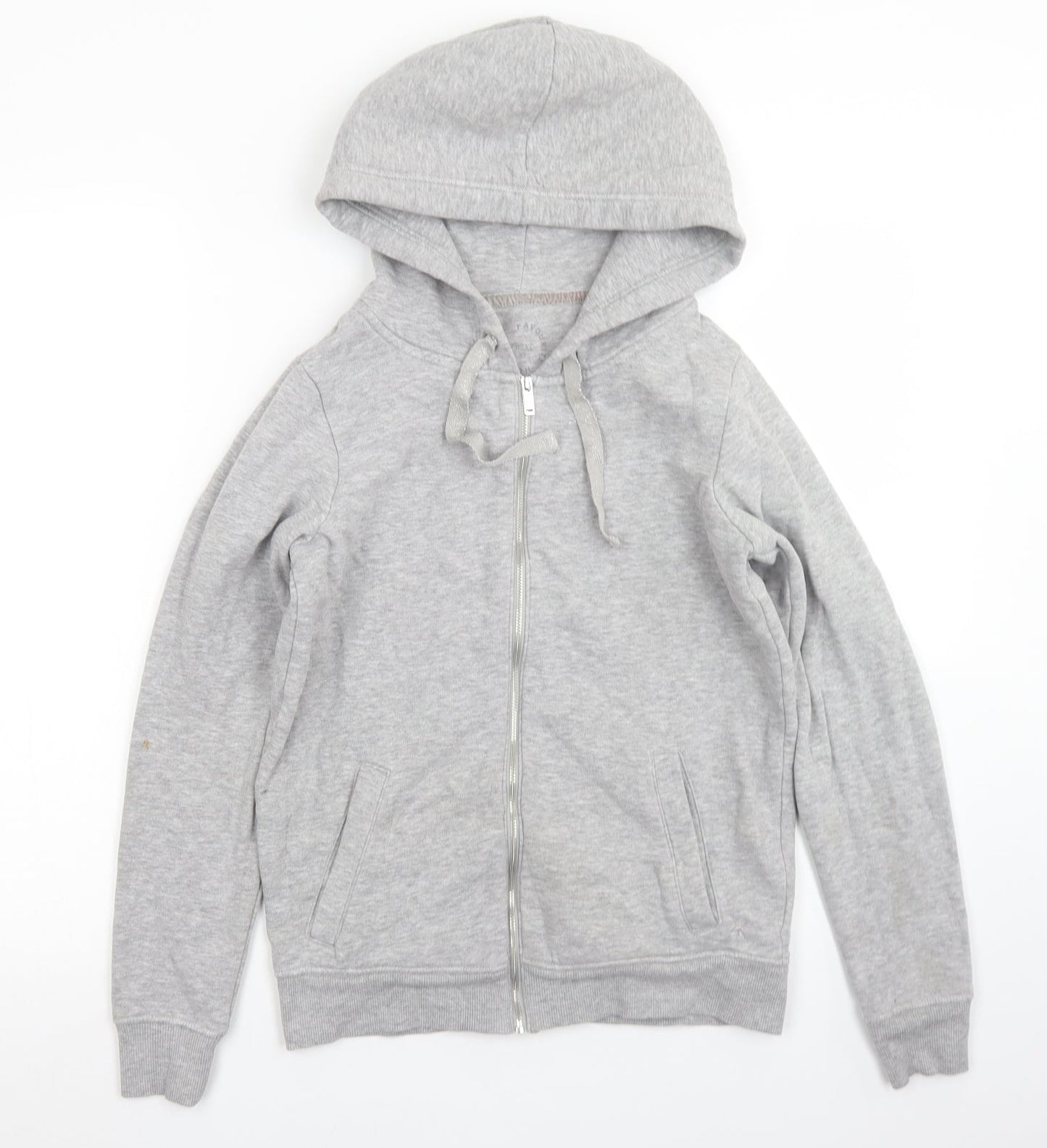 NEXT Womens Grey  Cotton Full Zip Hoodie Size XS  Zip